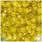 BeadTin Yellow Sparkle 8mm Faceted Round Plastic Craft Beads (450pcs)